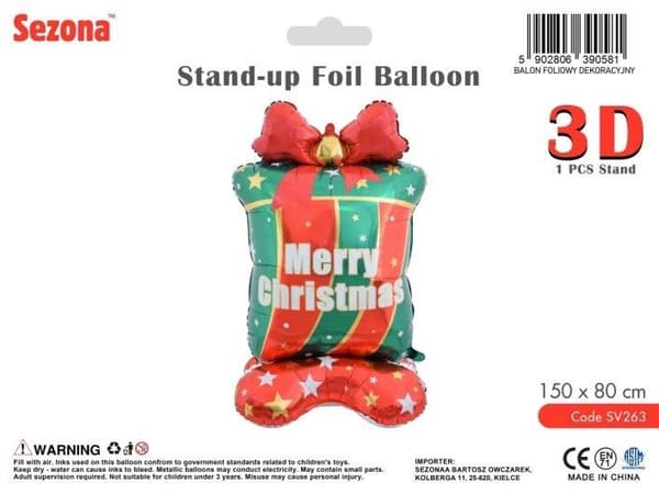 Ballon julegave 150x80cm
