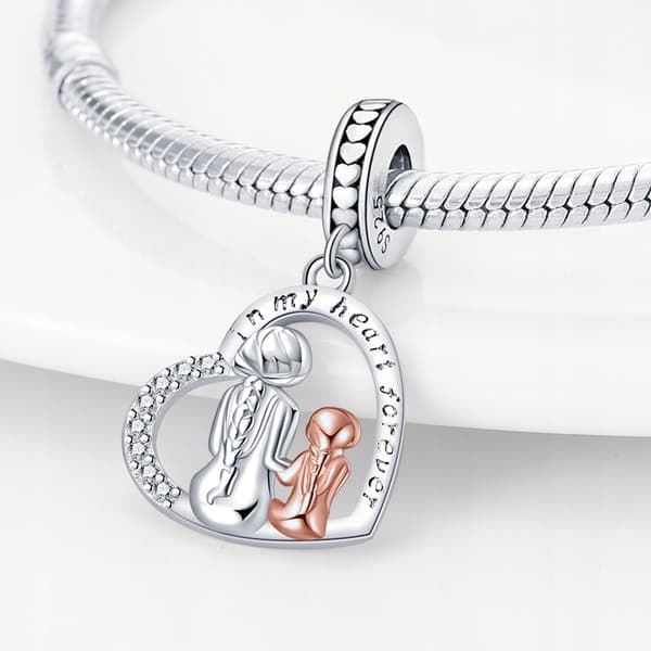 Charm-hänge Silver S925 Mor Dotter Mors Dag-present