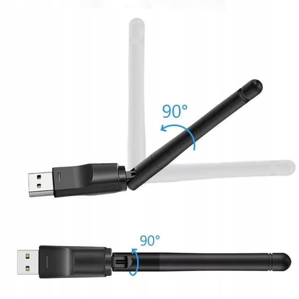Netværkskort USB WiFi-adapter Wi-Fi-antenne til DVB-T2 HEVC Zenwire WD-1516 dekoder-tuner