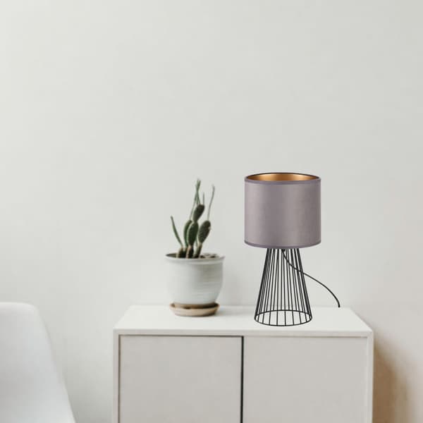 Tornado ASBG-lampa, gråguld sammet
