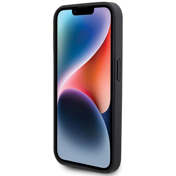 BMW lædercover i quiltet materiale til iPhone 15 Pro Max, sort