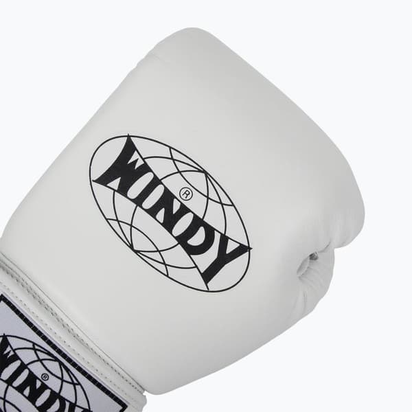 Windy Classic Boksehandsker i Ægte Læder, Hvide 16OZ