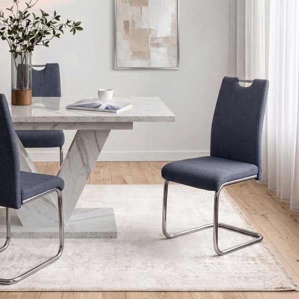 LOPEZ Klädd Matstol Mörkgrå på Cantilever Modern