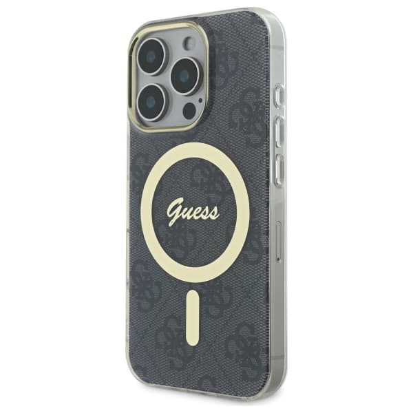 Guess IML 4G MagSafe-etui til iPhone 16 Pro, sort