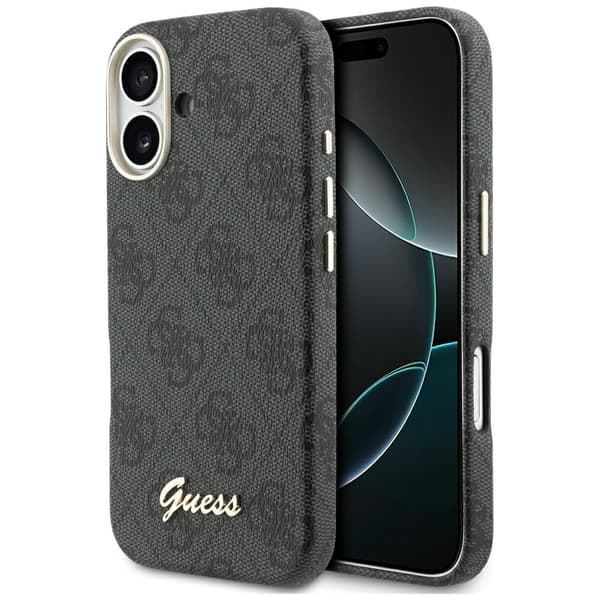 Guess 4G Script MagSafe-etui til iPhone 17, sort