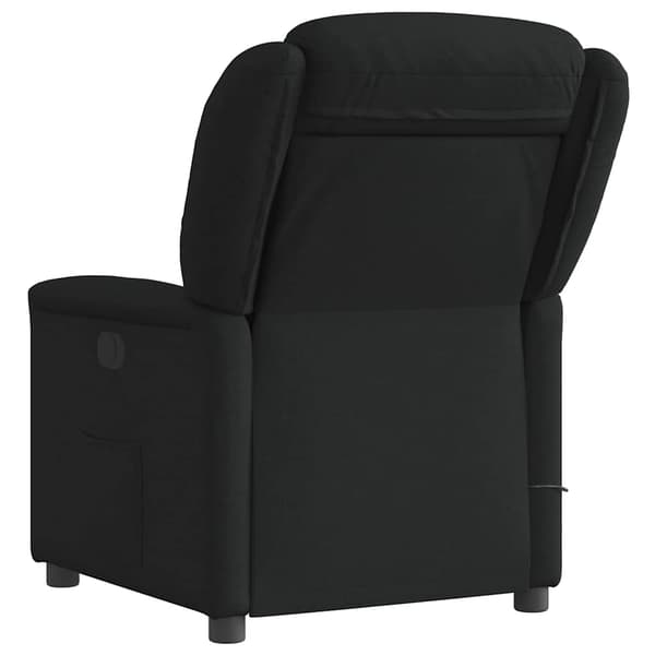 vidaXL elektrisk massagestol med lænefunktion sort stof