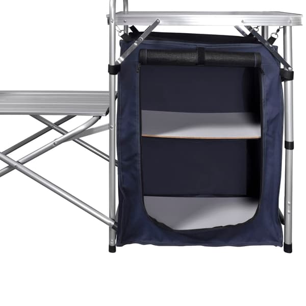 vidaXL Hopfällbart campingkök med lock, aluminium