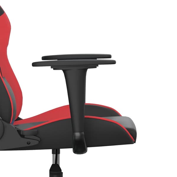 vidaXL gamingstol, sort og rød, kunstlæder