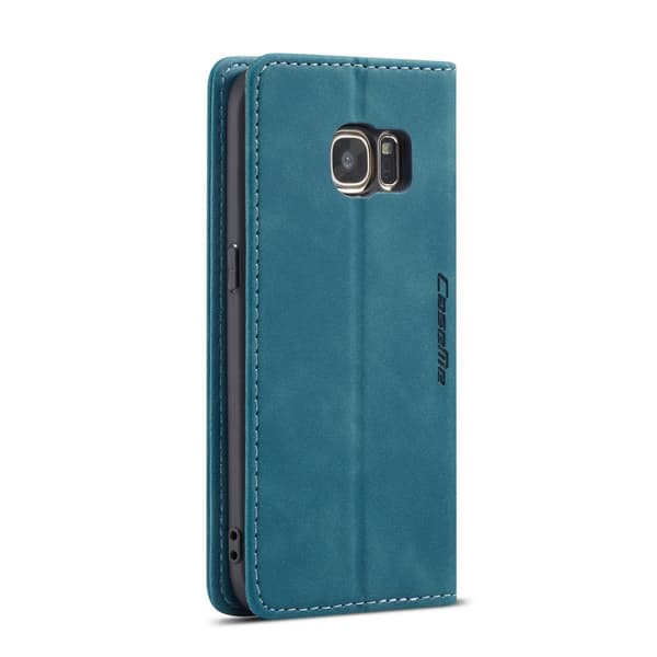 CASEME Etui til Samsung Galaxy S7, Læderpung, Blå