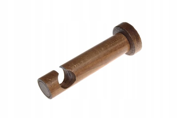 Enkelt træbeslag til gardinstang, diameter 20 mm, Eg, 2 stk.