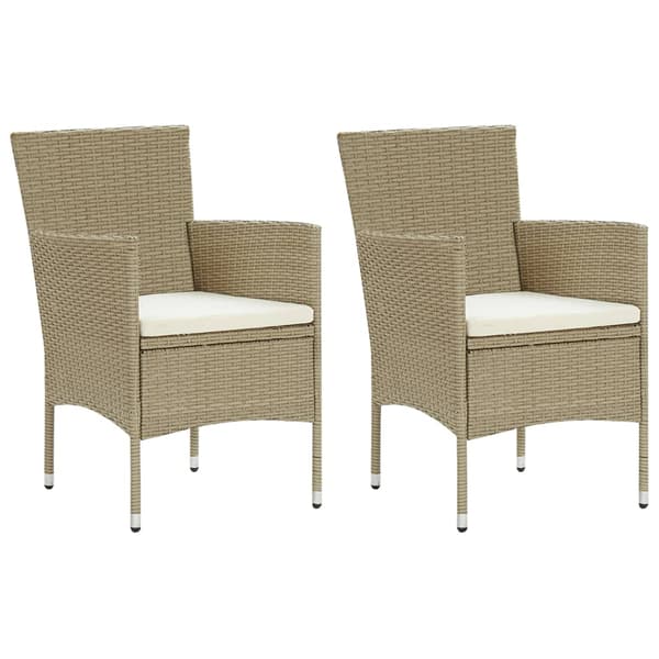 vidaXL havemøbelsæt med 3 dele, beige