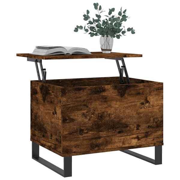 vidaXL sofabord røget eg 60x44,5x45 cm