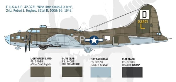 I1487 1:72 B-17F Flyvende Fæstning