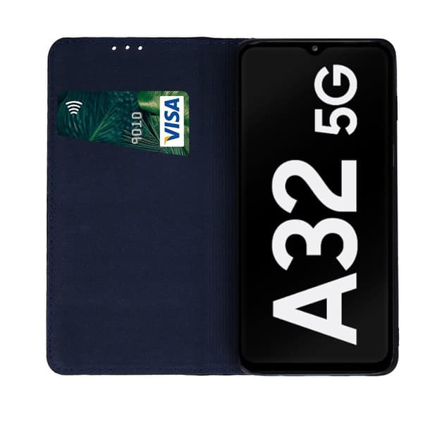 Læderpung til Samsung Galaxy A32 5G, Mørkeblå