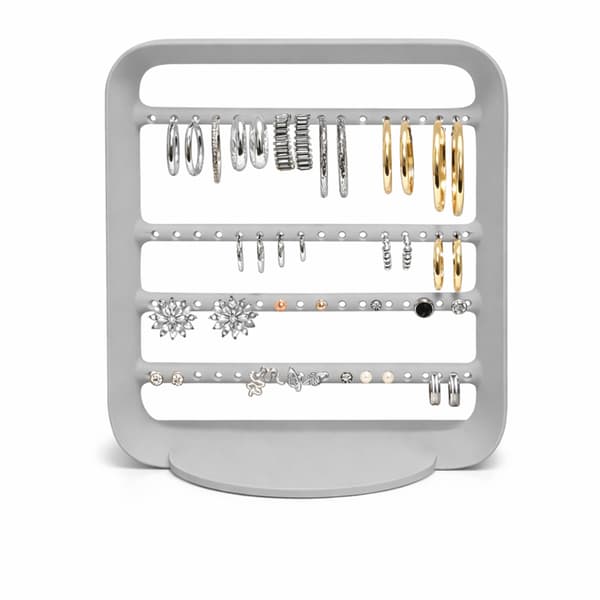 Øreringsholder, grå, smykkeorganisator, display