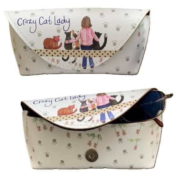 GL09 Crazy Cat Lady Kociara brilleetui