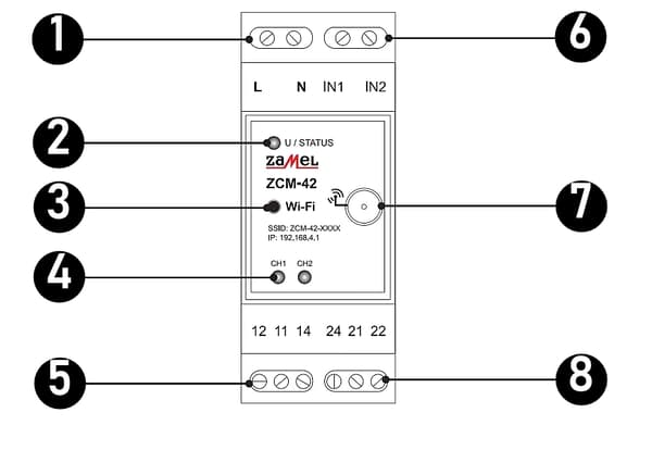 ZAMEL Timerprogrammeringssæt via Wi-Fi 230V 16A ZCM-42
