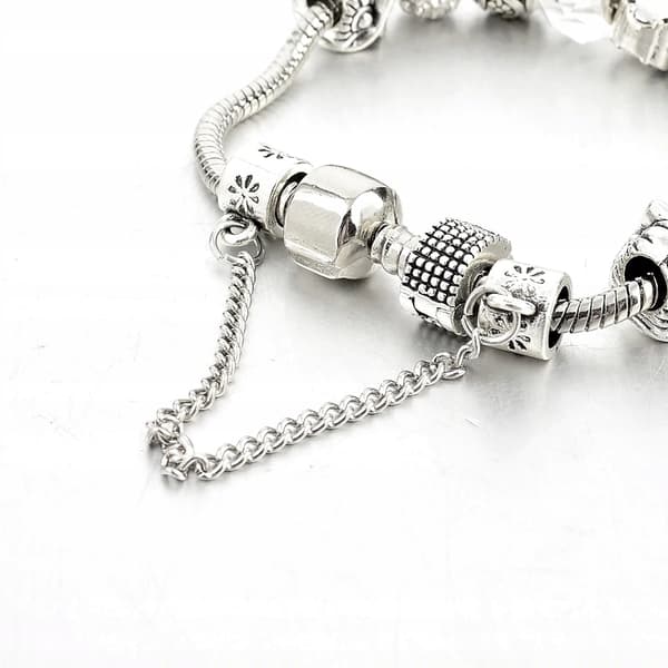 Silver Modular Armband Vit Modular 18 cm