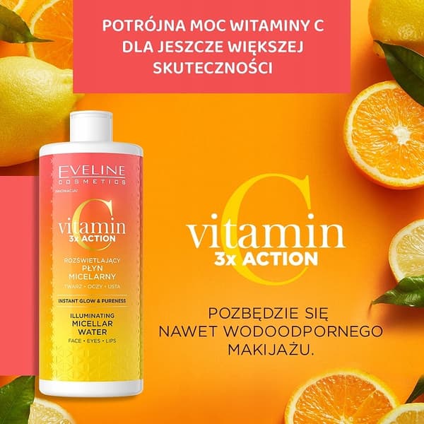 Eveline C-vitamiini 3x Action kirkastava misellivoide 500 ml