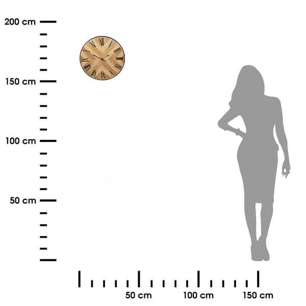 Väggklocka i trä 38,5 cm