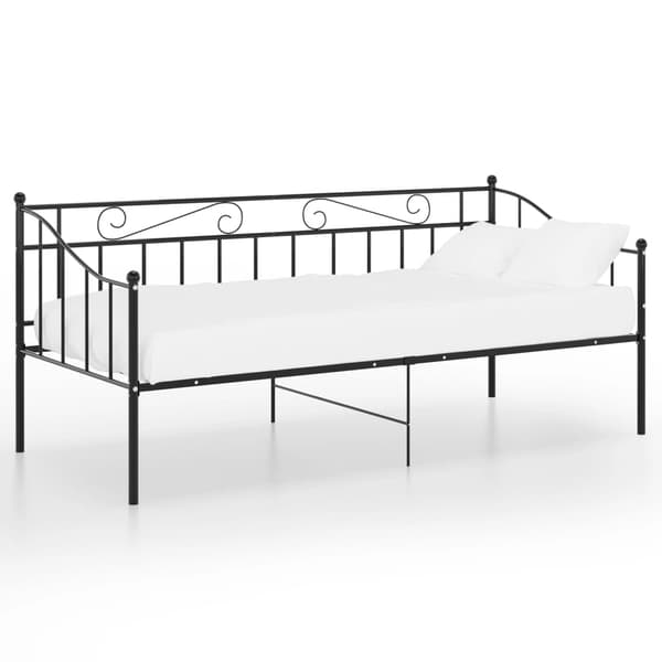 vidaXL sofastel sort metal 90x200 cm