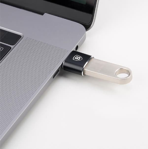 USB till USB-C OTG-adapter – svart