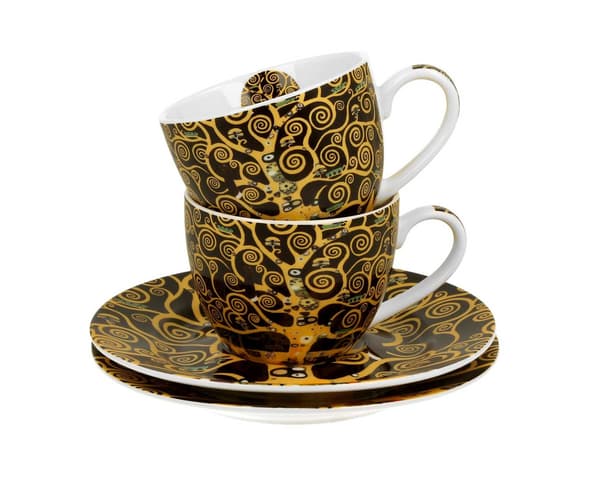 Sæt med 2 Klimt Tree espressokopper