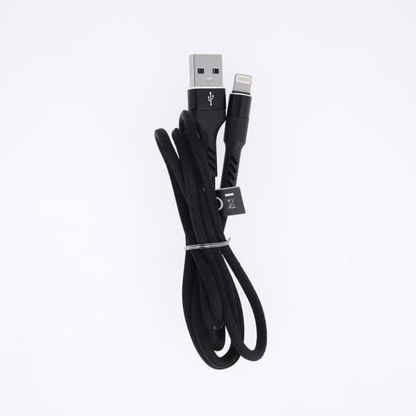 Maxlife MXUC-01 USB - Lightning-kabel 1,0 m 2A sort nylon