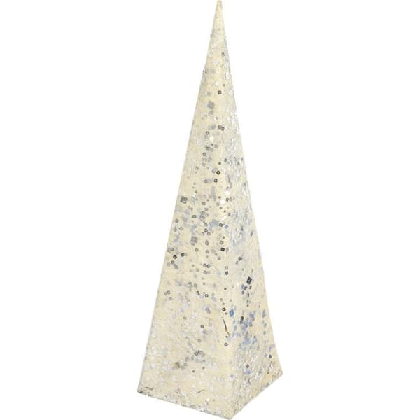 Vit 60 cm sisal konisk julgran