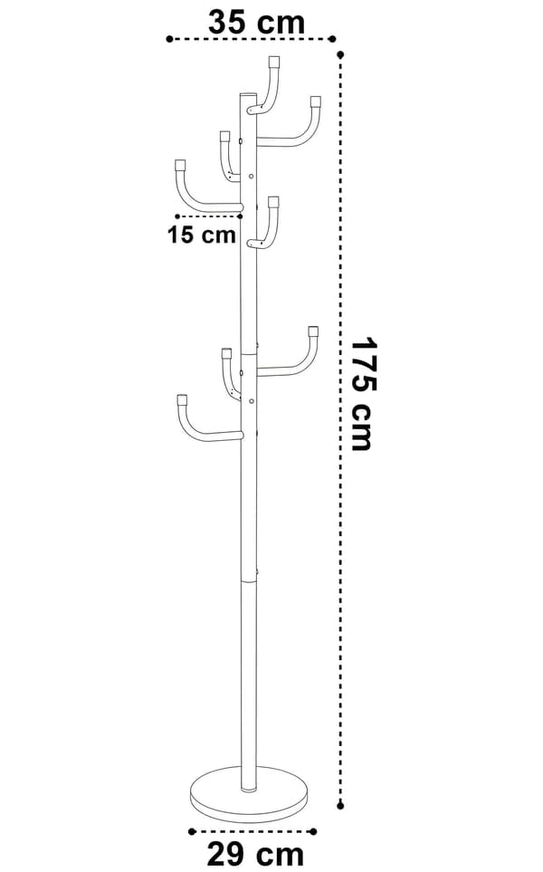 Wiktor stående bøjle 175 cm sort