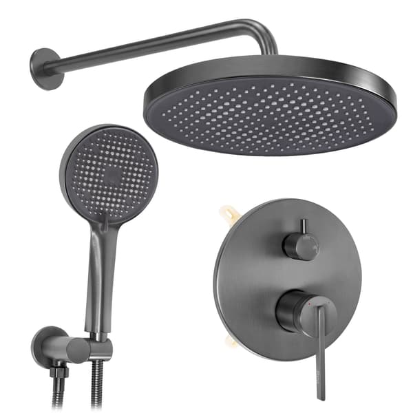 Inbyggt duschset titan mörkgrå Grace + BOX