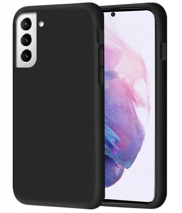 Etui til SAMSUNG GALAXY S21 Bagside Sort Mat Silikone + Glas