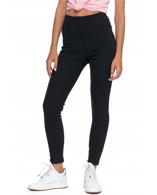 MORAJ Dame Isolerede Ribbede Leggings S/M Sort
