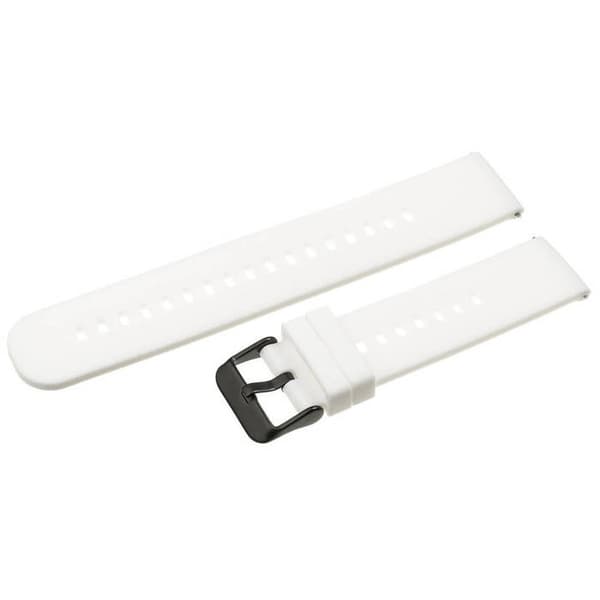Gummirem til ur U27 - hvid/sort - 22mm