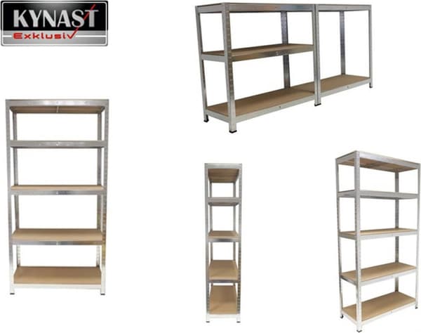 Metallhylla 180x90x40 cm 5 hyllplan