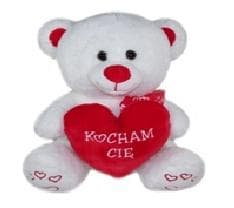 Bamse med hjerte 50 cm