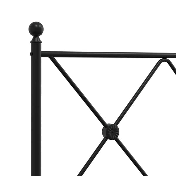 vidaXL metalsengegavl, sort, 180 cm