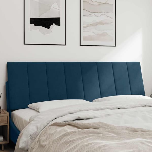 vidaXL hovedgærdehynde, blå, 160 cm, fløjl
