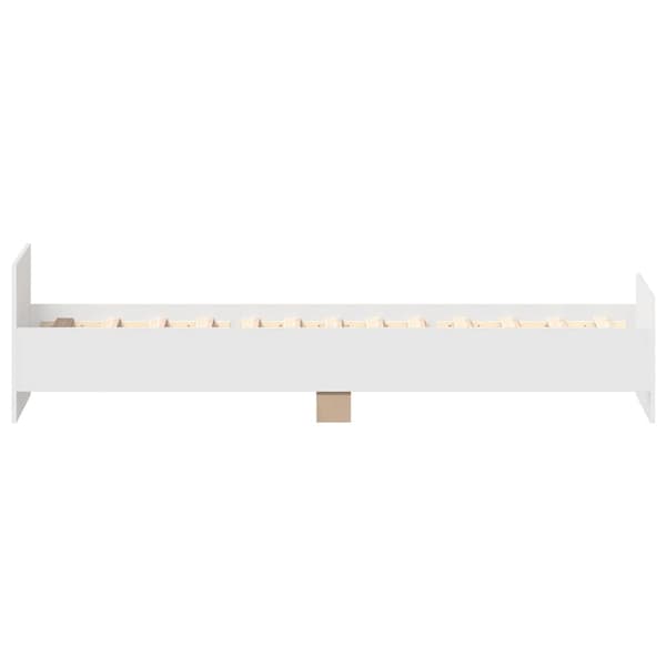 vidaXL Sängram vit 90x190 cm träbaserat material