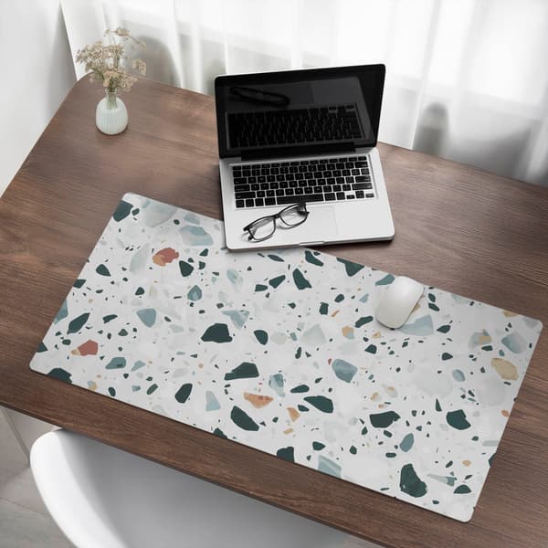 Skrivebordsbeskyttelsesmatte terrazzo 100x50 cm