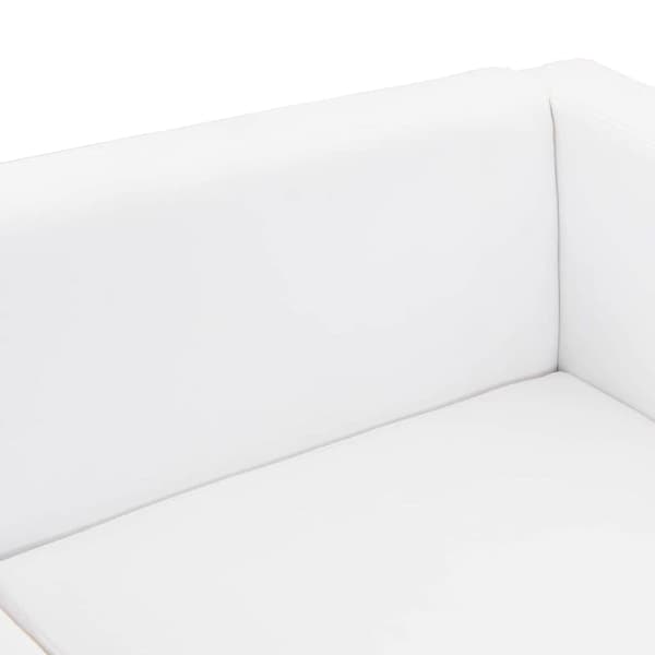 vidaXL 2-sits soffa i konstläder vit
