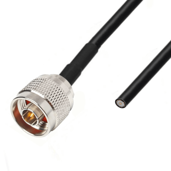 Antennekabel N-stik, en side LMR240, 2m