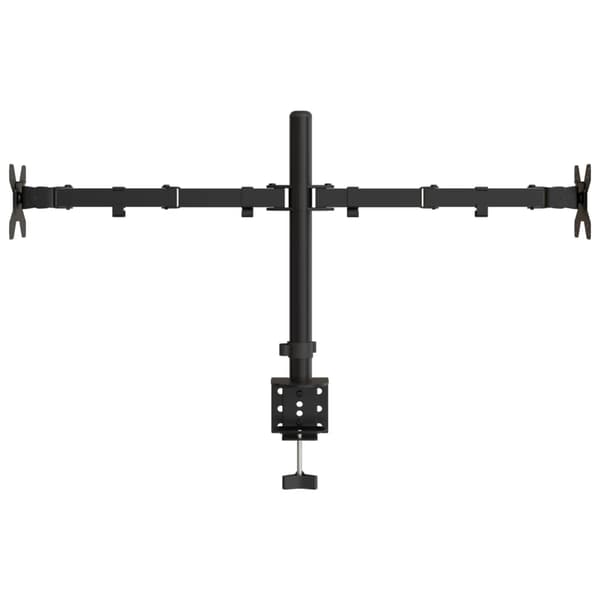 vidaXL dobbelt skærmstativ, sort, stål, VESA 75/100 mm
