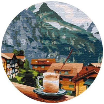 Maleri efter tal. Cappuccino