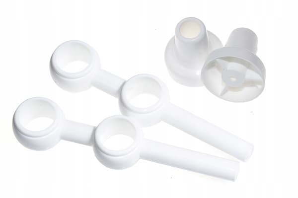 Dubbel plastfäste för gardinstång diameter 28 mm Vit 2 st