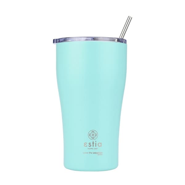 Bermuda Grön Mint Termosmugg med Sugrör 500 ml