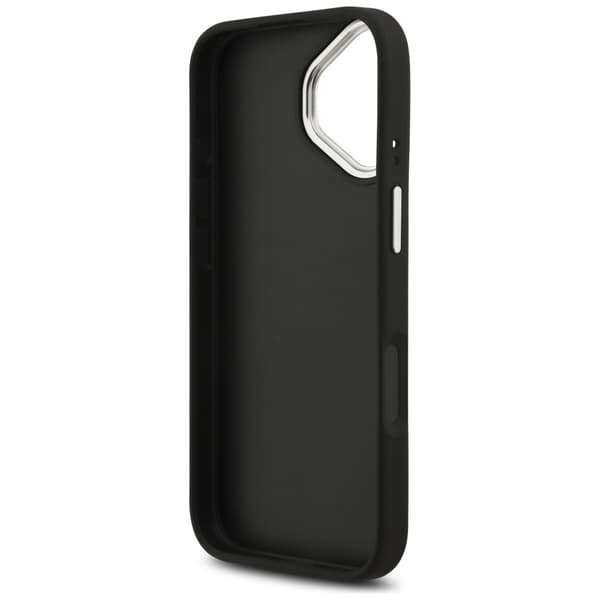 Guess Grained Big 4G Classic Logo cover til iPhone 17, sort