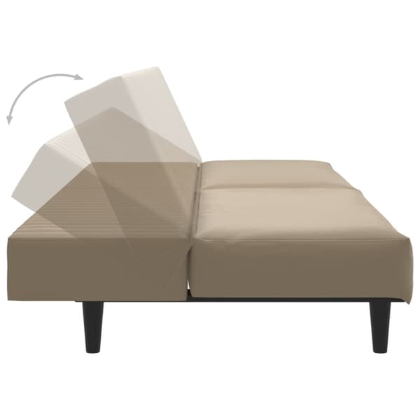 vidaXL 2-personers sofa, cappuccino, kunstlæder