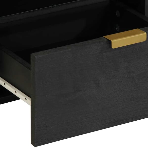 vidaXL sengebord, sort, 40x33x46 cm, træbaseret materiale