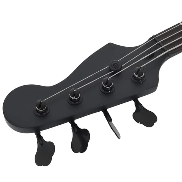 vidaXL Nybörjarbasgitarr med väska, svart, 4/4, 46"